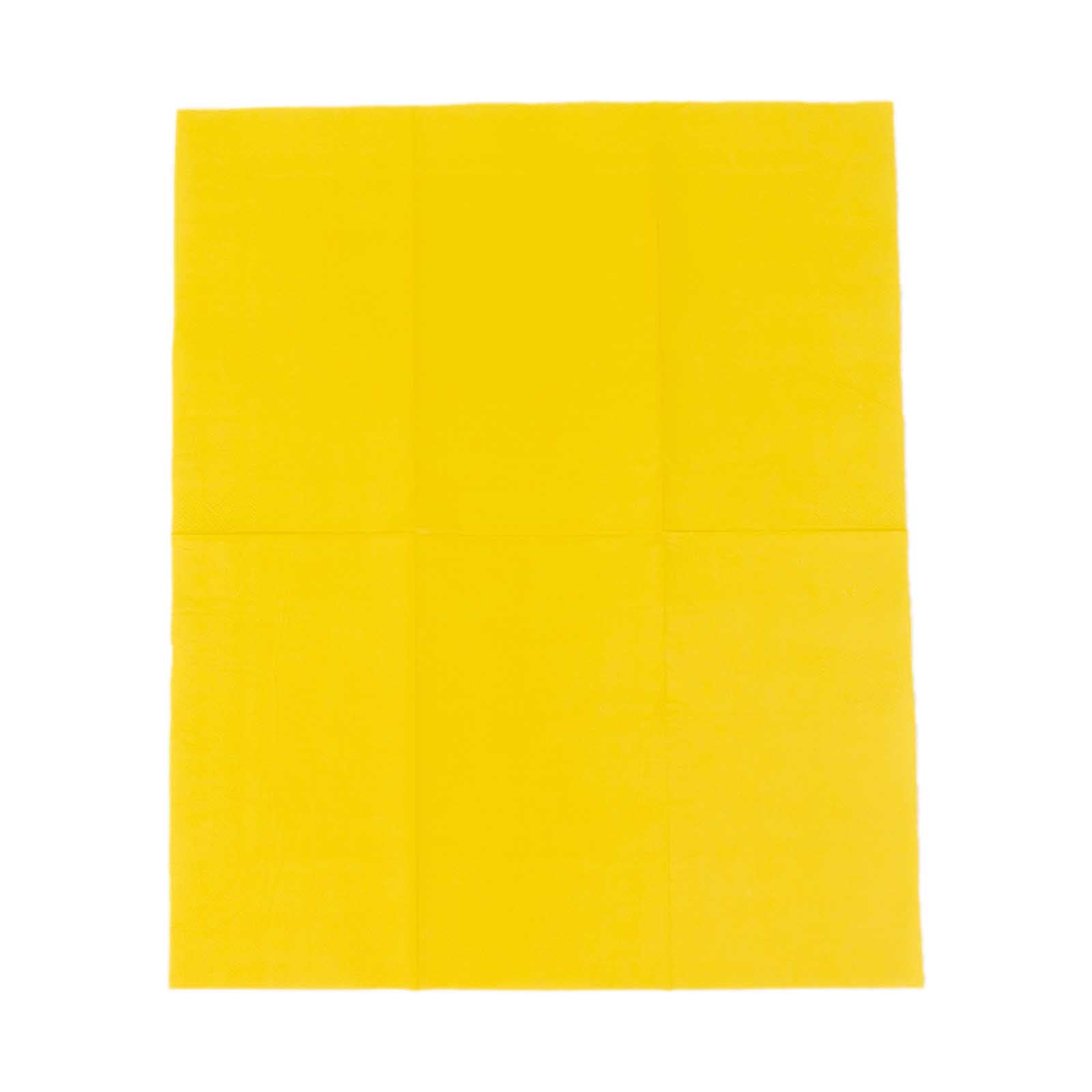 50-Pack Paper Napkins Yellow - Soft Disposable 2-Ply Dinner Napkins for Weddings