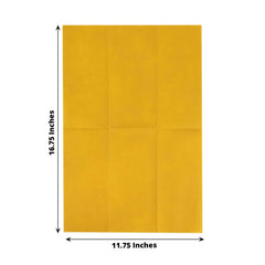 20 Pack Linen-Like Paper 8.5"x4" Napkins Gold - Highly Absorbent & Disposable Airlaid Guest Towels for Special Occasions