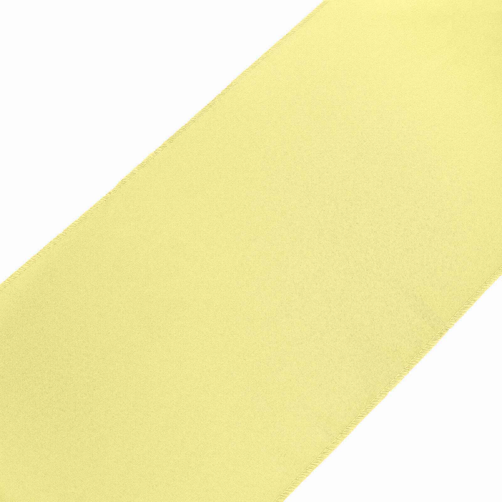 Polyester 12"x108" Table Runner Yellow - Durable & Wrinkle-Resistant Table Decor