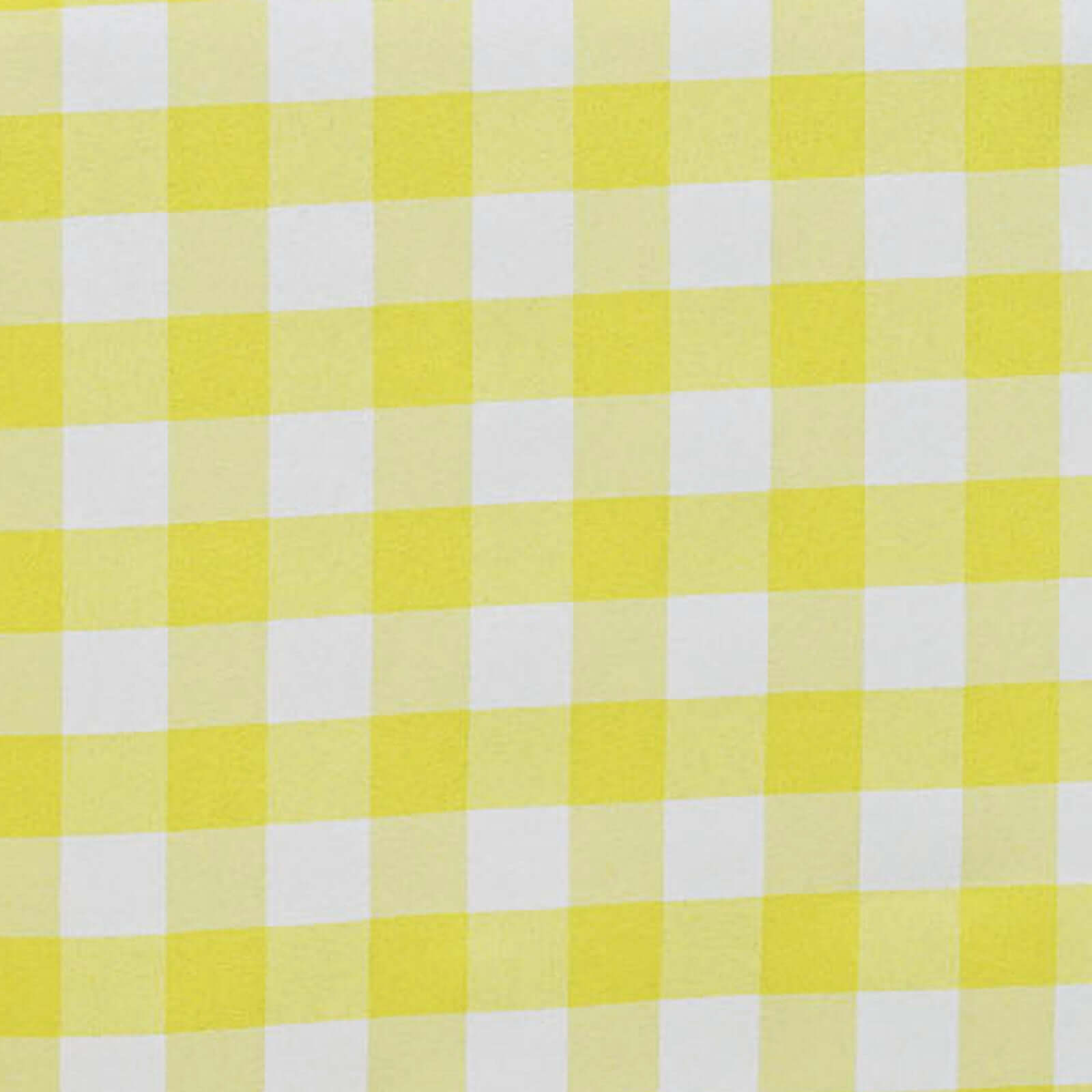 5 Pack Polyester 15"x15" Napkins Yellow/White Buffalo Plaid Gingham Style Cloth Napkins