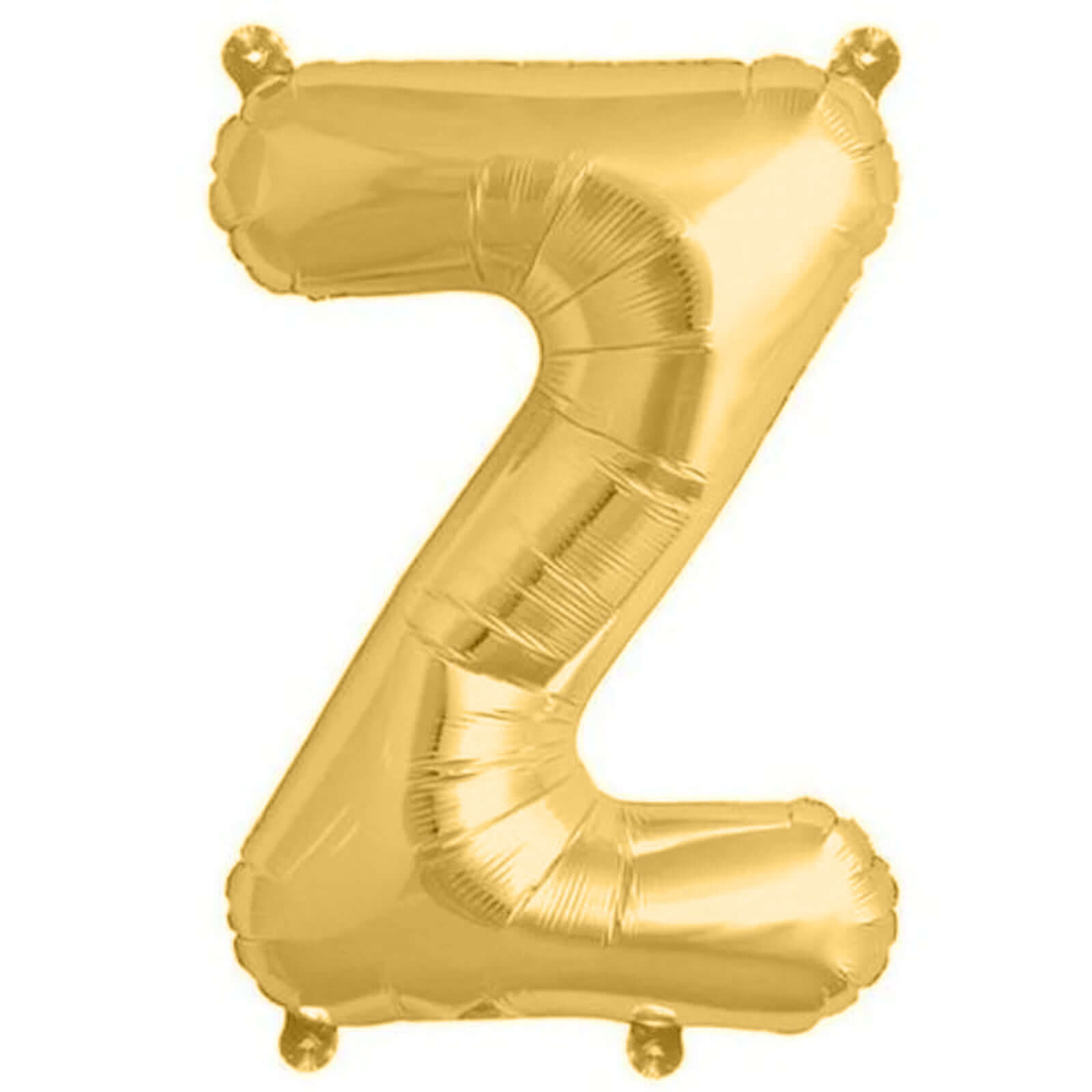 13" Matte Gold Letter and Number Balloons, Mylar Foil Balloons